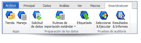 Pantalla de Smartanalyzer TM